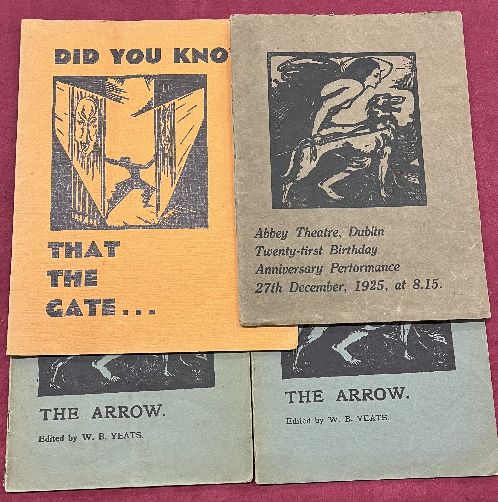 Yeats (W.B.)editor, The Arrow, Vol. I, No. 2, & No. 3, together 2 numbers (ex. 5?) 4to Dublin