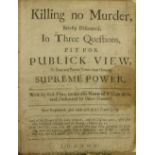 Dedicated to Oliver Cromwell [Titus (Col.)] Allen (Wm.) Killing No Murder, Briefly Discours'd, In