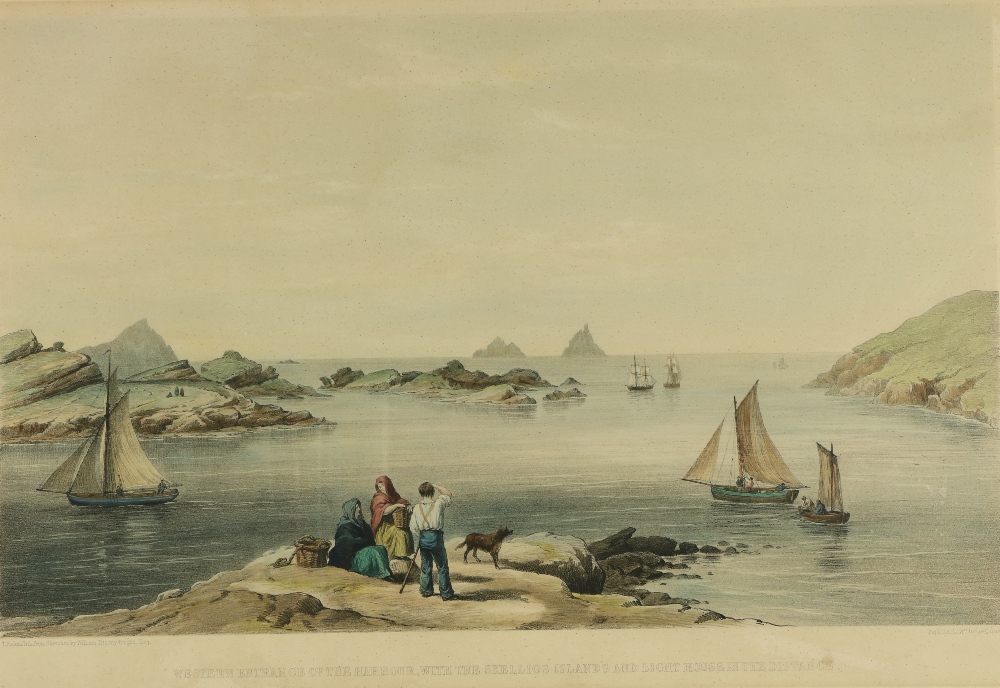 Attractive & Rare coloured Views of Valentia Co Kerry: After William Fitzroy Knight, Irish (b. c. - Image 3 of 5