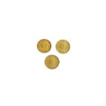 Coins: Sovereigns:   1892, 1893 and 1897 Jubilee head Queen Victoria full Sovereigns, all good. As