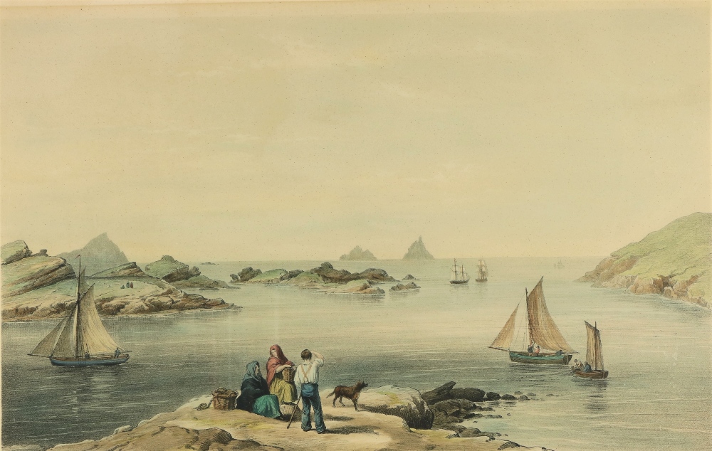 Attractive & Rare coloured Views of Valentia Co Kerry: After William Fitzroy Knight, Irish (b. c. - Image 4 of 5