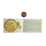 Gold Coin:  Royal Mint -  2000 Millennium gold Sovereign, cased, with card. (1)