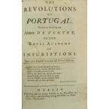 Dublin Printing: Vertot (Abbe de) The Revolutions of Portugal... Trans by Gabriel Roussillon. 8vo
