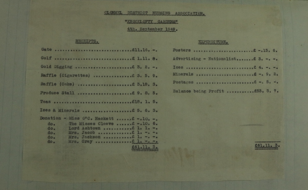 Co. Tipperary: Manuscripts:  District Nursing Association, Two folio Minute Books, 1917 - 1933 and - Image 2 of 2