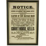 Co. Meath: Broadside Poster - Notice. In the Matter of the Owenroe or The Moynalty Drainage District