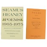 Heaney (Seamus) Poems 1965-1975, N.Y. 1980, First American Edn., Signed on title, orig. cl. in d.w.,