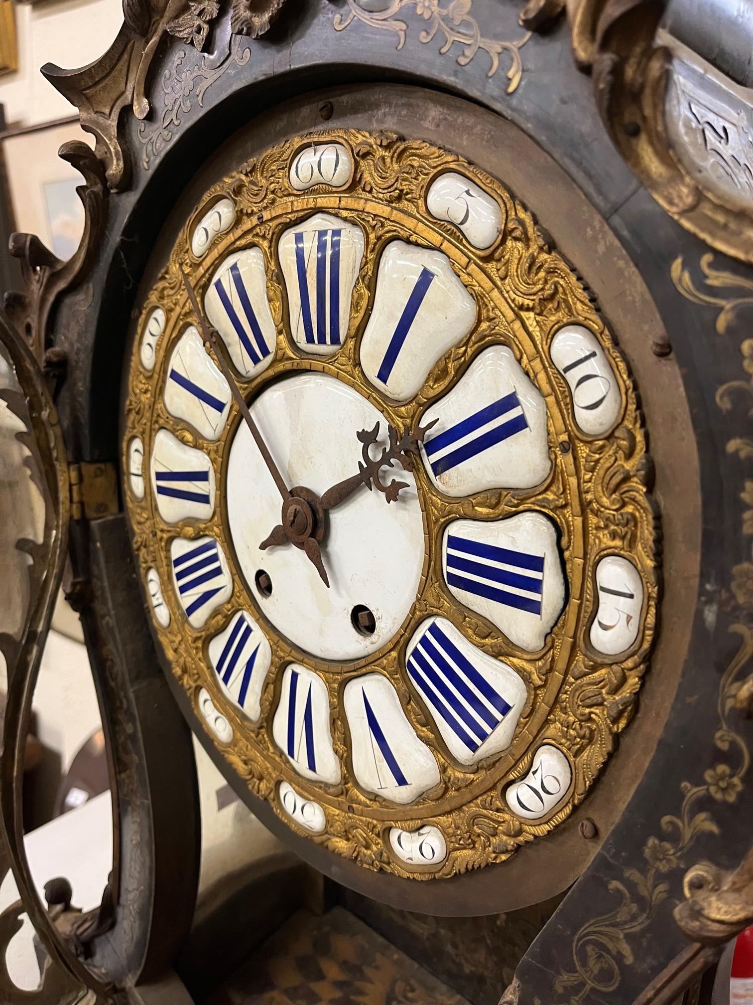 A fine quality 18th Century French ebonised and brass inlaid boulle Bracket Clock, the pierced - Image 9 of 27