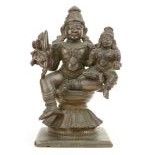 A very good early bronze Indian Group, of Uma Maheshwara, 16cms (6 1/2"). (1)