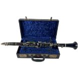 A very good cased hardwood Clarinet, by Boosey & Hawkes, London in fitted case. (1)