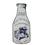 A Vintage enamel Advertisement Sign, for "Milk for Health, W.H. Blackmer, Athol, Mars," approx.