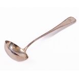 A heavy Danish silver Soup Ladle, of bead and tapering design by Oscar F. Dahl, Copenhagen 1904-