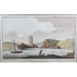 Colonel Charles Vallancey, FRS (1731-1812) "Castle of Carrick", Coastal Scene with Figures casting