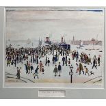 L.S. Lowry, R.B.A., R.A. (1887-1976) "Ferry Boats," Signed  Limited Edition Print (500), published