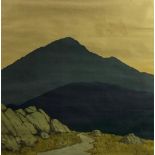 Paul Henry, Irish (1876-1958) View of Croagh Patrick" photo lithographic plate, approx. 54cms x