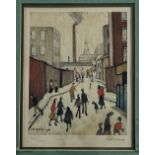 L.S. Lowry, R.B.A., R.A. (1887-1976) "Street Scene," Signed  Limited Edition Print (850) published