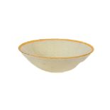 A good Chinese Celadon ground glazed pottery Bowl, the interior with relief floral decoration and