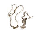 A Ladies silver rope design and love heart 'Tiffany & Co.' Ladies Necklace, approx. 48cms (19") long