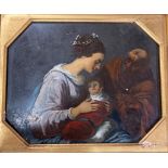 After Antonio da Correggio, Italy (1489-1534) "Madonna and Child, with Saint Joseph in