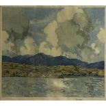 Paul Henry, Irish (1876-1958) "View of the Twelve Pins, Connemara," photo lithographic Print,