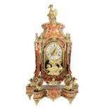 A very large Louis XV style faux boulle Bracket Clock, with fixed bracket, the Italian case