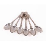 A good set of 6 Kings pattern silver Teaspoons, William IV, London 1832 by Wm. Cooper, 213 grms. (6)