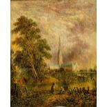 After John Constable (1776-1837) "View of Salisbury Cathedral," 122cms x 99cms (48" x 39"), in
