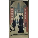L.S. Lowry, R.B.A., R.A. (1887-1976) "Two Brothers," coloured print, signed by the artist, blind