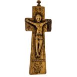 A replica Irish "Penal Cross," the obverse with crucified Christ, engraved on reverse, approx. 30cms