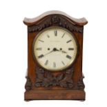 A very good William IV carved and figured mahogany Bracket Clock, by Edward Simmons, Stoke