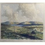 James Humbert Craig, RHA (1877-1944) "Loughanure, Co. Donegal," coloured print, signed  by the