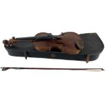 A fine cased Violin, by Wilhelm Duerer, Germany 1918, with label and date, the one piece back, 37cms