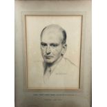 Sean O'Sullivan, RHA (1906-1964) "O'Donel Thornley Dodwell Browne," pencil, head and shoulders