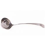 A heavy silver crested Sauce Ladle, taper pattern, Sheffield c. 1912, 32cms (12 1/2"), 227 grms. (1)