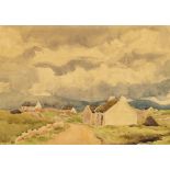 Rose Whitehead - 20th Century Welsh School "The Bog Road," & "Storm Coming Up," watercolours, a