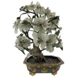 A very good Chinese Bonsai Ornament, with colourful faux bonsai in a very attractive octagonal