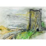 XX - XXI Irish School "The Tower by the Water (Thoor Ballylee)" Pastel, approx. 30cms x 40cms (12" x