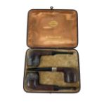 A cased Presentation Set of three Smoking Pipes, by Special Barlings, London make, inscribed 'In