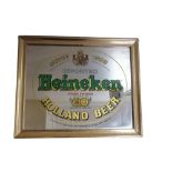 A rare American Import Advertisement Mirror, for "Imported Heineken - Holland Beer - Van