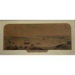 After Robert Lowe Stafford (1813-1898) "Cork Harbour, from Spy Hill," engraved Lithograph by T.