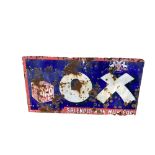 A very large early OXO enamel Advertising Sign, 127cms h x 227cms w (48" x 89"), as is. (1)