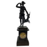 A good 19th Century bronze cased French Mantle Clock, the movement by Japy Freres & Co., and