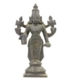 An early Indian bronze Figure of 'Vishinu' 15cms (5 1/4"). (1)