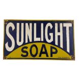 A Vintage enamel Advertisement Sign, "Sunlight Soap," approx. 27cms x 48cms; "Hansa Brot," approx.