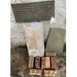 A set of 8 terracotta Garden Path Kerb Bricks, by Annandale Brick Co. Ltd., Ormeau Road, Belfast,