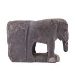 A fine early stone carving of an Elephant, probably Himalayan, as is, 12.5cms (5"). (1)