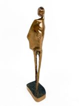 Rowan Gillespie, Irish (b. 1953) "Standing Male Nude," bronze with gold patina, Signed, Limited