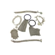 A small silver Charm Bracelet, with charms, another similar ditto, with one charm; two other