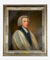 Circle of Thomas Gainsborough  "Portrait of Bishop Beilby Porteus," c 1755, O.O.C., 74cms high x