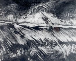 Anne O'Regan, Irish - 20th Century "Repose," charcoal, abstract, approx. 42cms x 51cms (16" x
