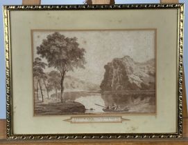 After Jonathan Fisher and Others Prints & Engravings:  "Jerpoint Abbey," & "Fenner Rock on the River